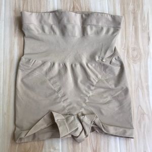 Tummy control spandex undergarment beige briefs